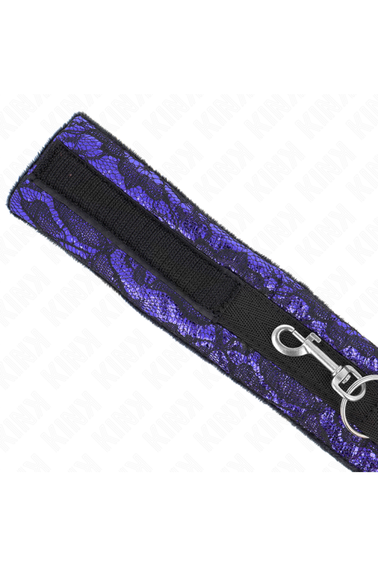 KINK - COLLANA CORTA IN PIZZO DI VELLUTO CON CINTURA 105 CM CON PROFILO IN NYLON 44 X 5