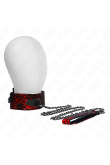 KINK - COLLANA IN PIZZO CON CINTURA CON CINTURA IN VERA PELLE 105 CM / 44 X 5