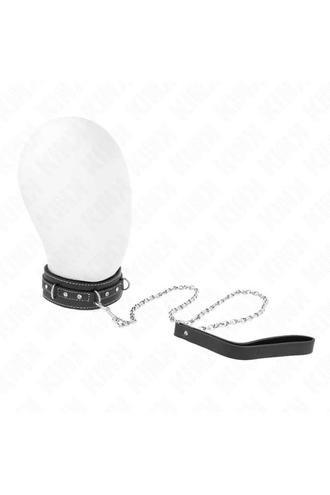 KINK - COLLANA IN PELLE PVC CON CINTURA 105 CM RIVETTO STRASS 41.5 X 4 CM