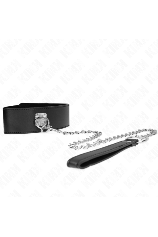KINK - COLLANA CON CINTURA 65 CM CON CINTURINO LARGO NERO REGOLABILE 33
