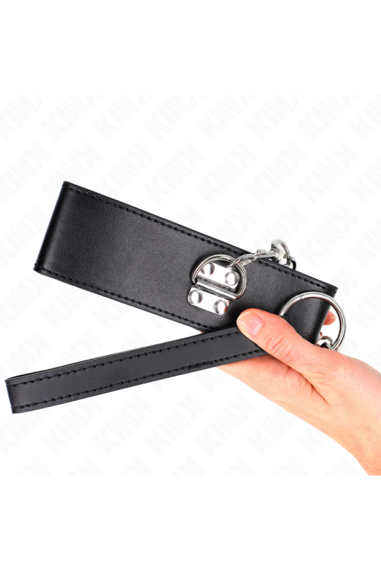 KINK - COLLANA CON CINTURA 65 CM CON CINTURINO LARGO NERO REGOLABILE 33
