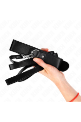 KINK - COLLANA CON CINTURA 116 CM NERO CINTURINO REGOLABILE 32-50 CM X 8 CM