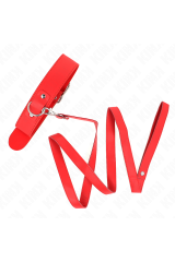 KINK - COLLANA CON CINTURA 116 CM ROJO CINTURINO REGOLABILE 32-50 CM X 8 CM