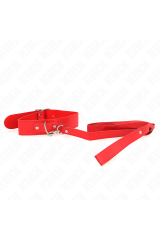 KINK - COLLANA CON CINTURA 116 CM ROJO CINTURINO REGOLABILE 32-50 CM X 8 CM