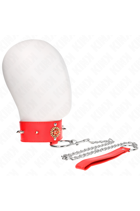 KINK - COLLANA DI DIAMANTI ROSSI CON CINTURA 65 CM REGOLABILE 35-51 CM X 7 CM