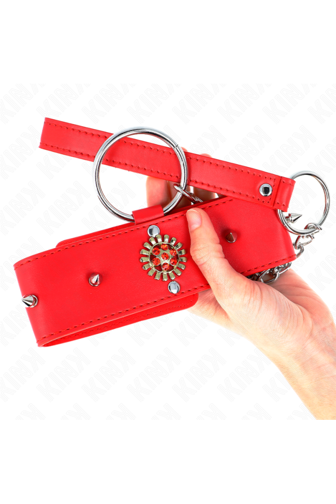 KINK - COLLANA DI DIAMANTI ROSSI CON CINTURA 65 CM REGOLABILE 35-51 CM X 7 CM