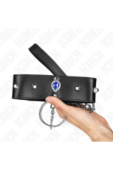 KINK - COLLANA 65 CM CON CINTURINO CON DIAMANTI BLU REGOLABILE 36-43 CM X 5 CM