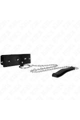 KINK - COLLANA 65 CM CON GUINZAGLIO CON BORCHIE ARGENTO MODELLO 2 REGOLABILE 36-43 CM X 5 CM