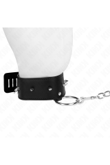 KINK - COLLANA 65 CM CON GUINZAGLIO CON BORCHIE ARGENTO MODELLO 2 REGOLABILE 36-43 CM X 5 CM