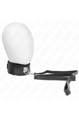 KINK - COLLANA CON CINTURA 116 CM CON CINTURINO IN PELLE NERA REGOLABILE 40-48 CM X 6 CM