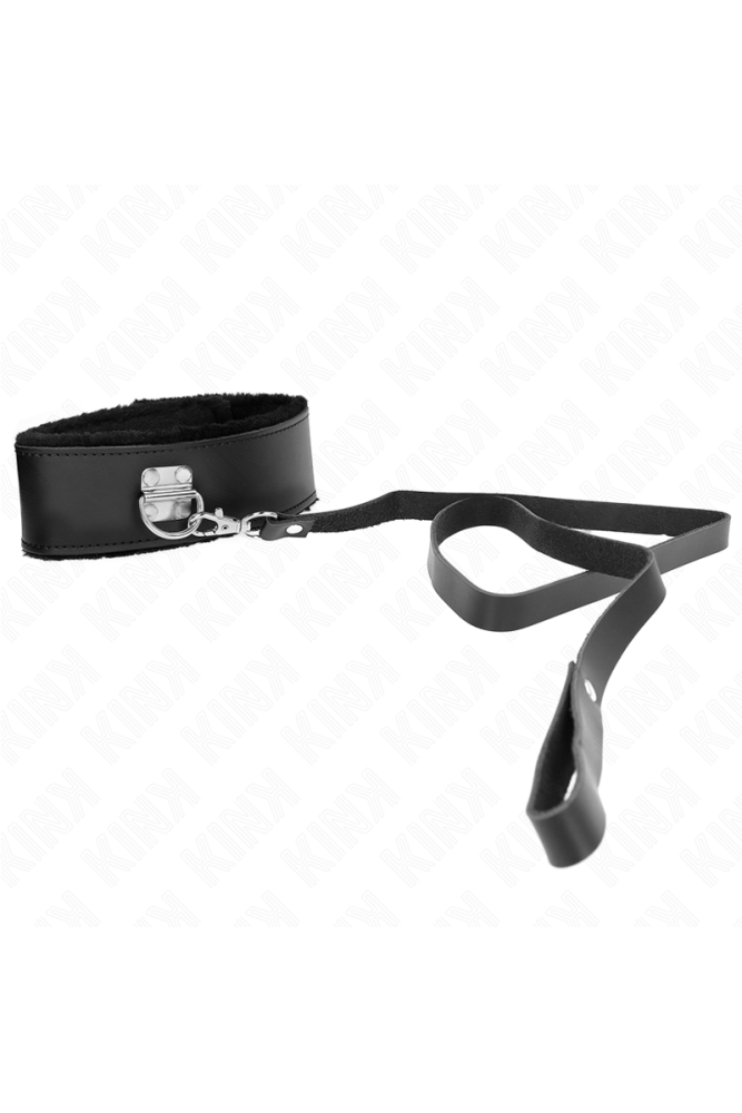 KINK - COLLANA CON CINTURA 116 CM CON CINTURINO IN PELLE NERA REGOLABILE 40-48 CM X 6 CM