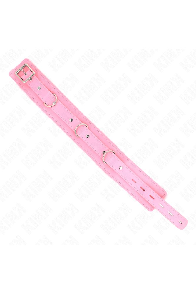 KINK - COLLARE CON GUINZAGLIO 65 CM CON RESTRIZIONI ROSA 36-42 CM X 5