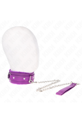KINK - COLLARE CON GUINZAGLIO 65 CM CON RESTRIZIONI VIOLA 36-42 CM X 5