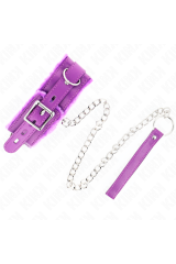 KINK - COLLARE CON GUINZAGLIO 65 CM CON RESTRIZIONI VIOLA 36-42 CM X 5