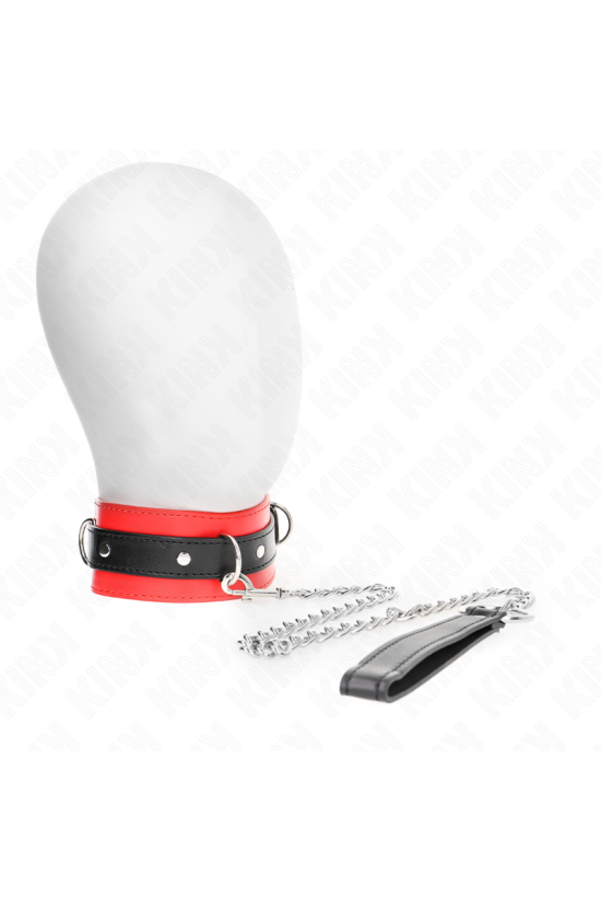 KINK - COLLARE CON CINTURA 65 CM CON CINTURINO ROSSO 54 X 4