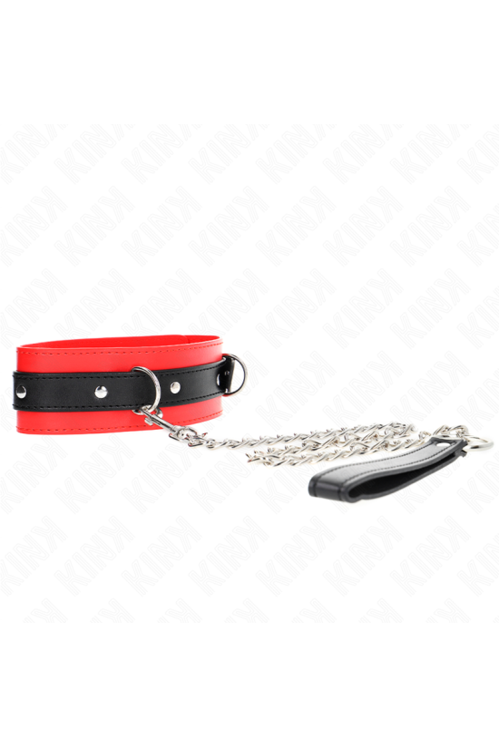 KINK - COLLARE CON CINTURA 65 CM CON CINTURINO ROSSO 54 X 4