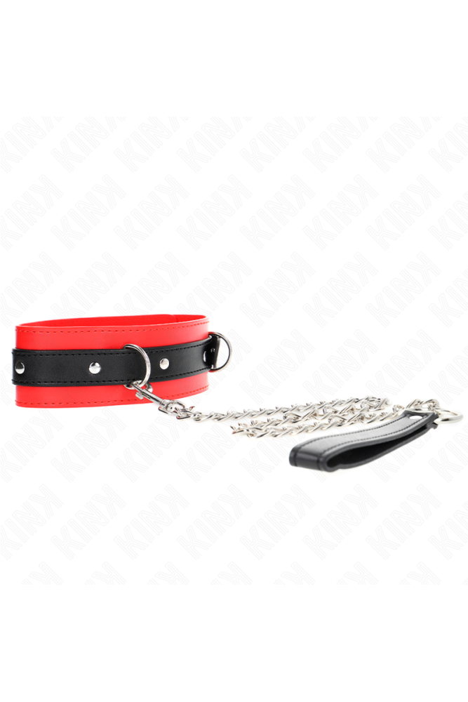 KINK - COLLARE CON CINTURA 65 CM CON CINTURINO ROSSO 54 X 4