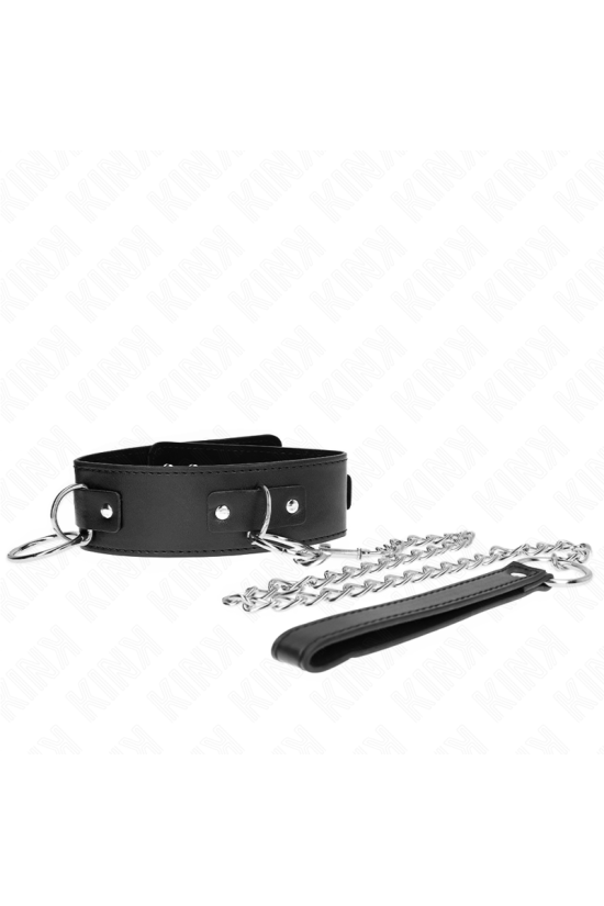 KINK - COLLANA CON GUINZAGLIO 65 CM 3 MODELLO ANELLI 2 REGOLABILE 36-43 CM X 5 CM