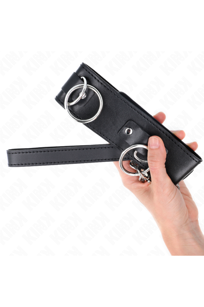 KINK - COLLANA CON GUINZAGLIO 65 CM 3 MODELLO ANELLI 2 REGOLABILE 36-43 CM X 5 CM