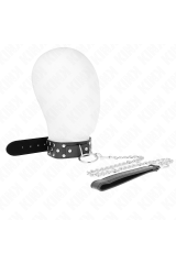 KINK - COLLANA CON CINTURINO AD ANELLO RIVETTO CON CINTURA 65 CM NERO REGOLABILE 36-50 CM X 3