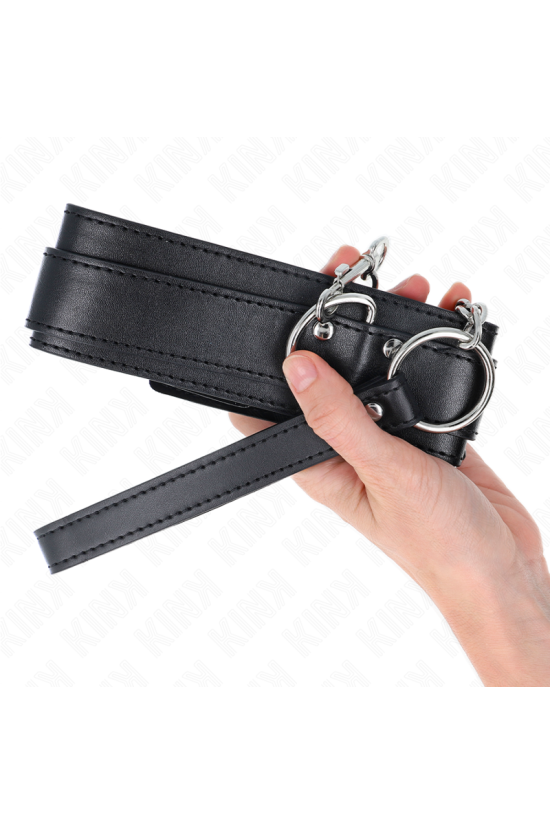 KINK - COLLANA CON CINTURINO 65 CM FIBBIE ARGENTO REGOLABILE 33-46 CM X 5