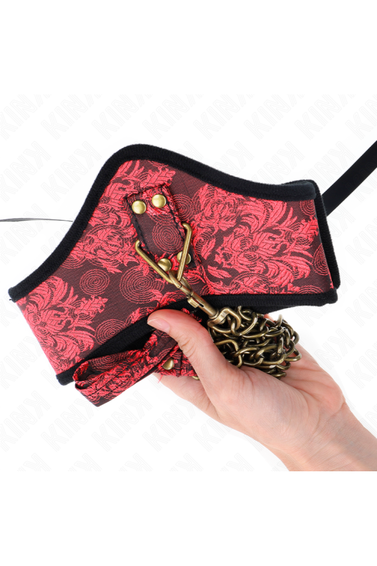 KINK - COLLANA MODELLO SCANDALO CON CINTURINO IN PIZZO 75 CM 44 X 10 CM