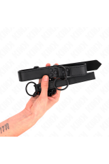 KINK - COLLARE CON GUINZAGLIO SCURO 65 CM REGOLABILE 37-54 CM X 3 CM