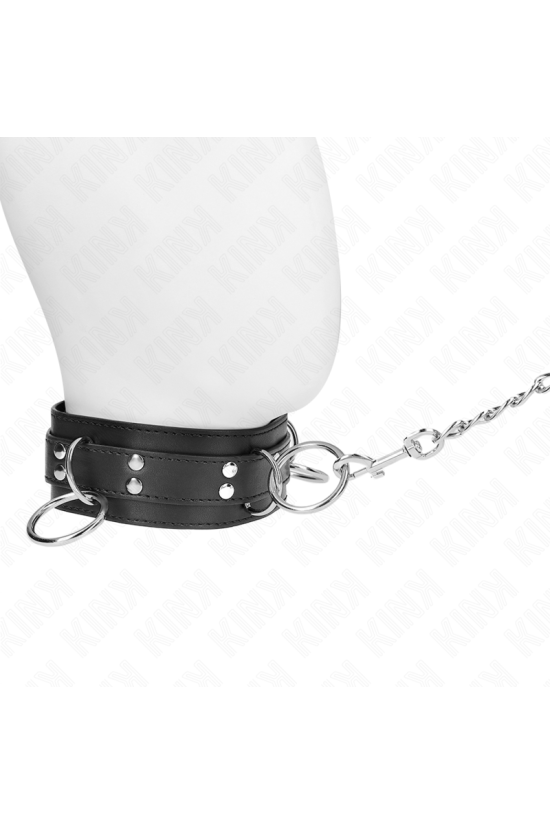 KINK - COLLANA SCHIAVITÙ 3 ANELLI CON CINTURINO 80 CM 53 X 5 CM