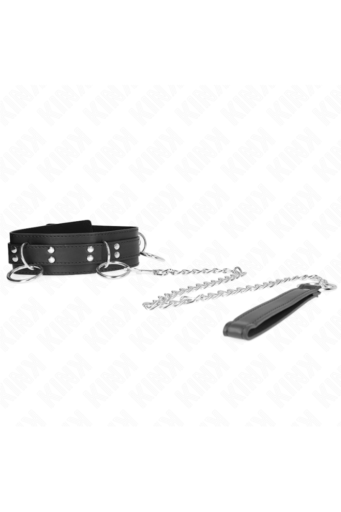 KINK - COLLANA SCHIAVITÙ 3 ANELLI CON CINTURINO 80 CM 53 X 5 CM