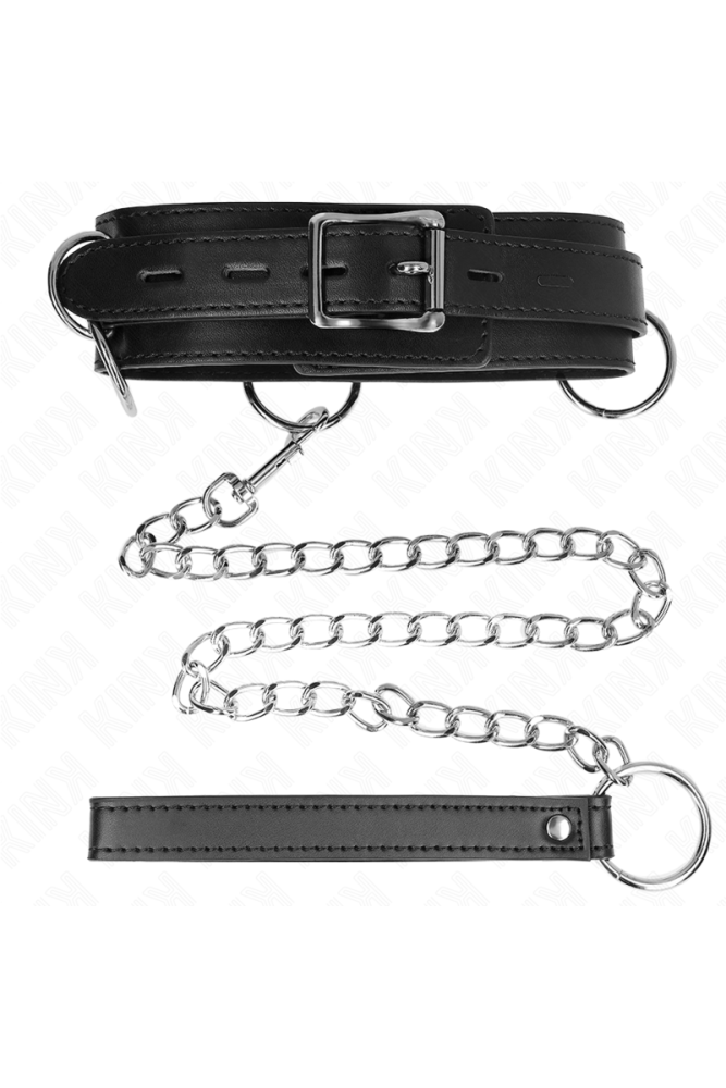 KINK - COLLANA SCHIAVITÙ 3 ANELLI CON CINTURINO 80 CM 53 X 5 CM