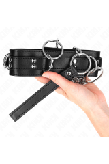 KINK - COLLANA SCHIAVITÙ 3 ANELLI CON CINTURINO 80 CM 53 X 5 CM