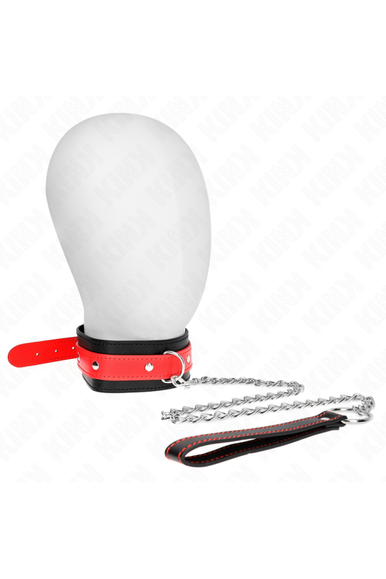 KINK - COLLANA CON CINTURINO ROSSO 65 CM REGOLABILE 36-43 CM X 5 CM
