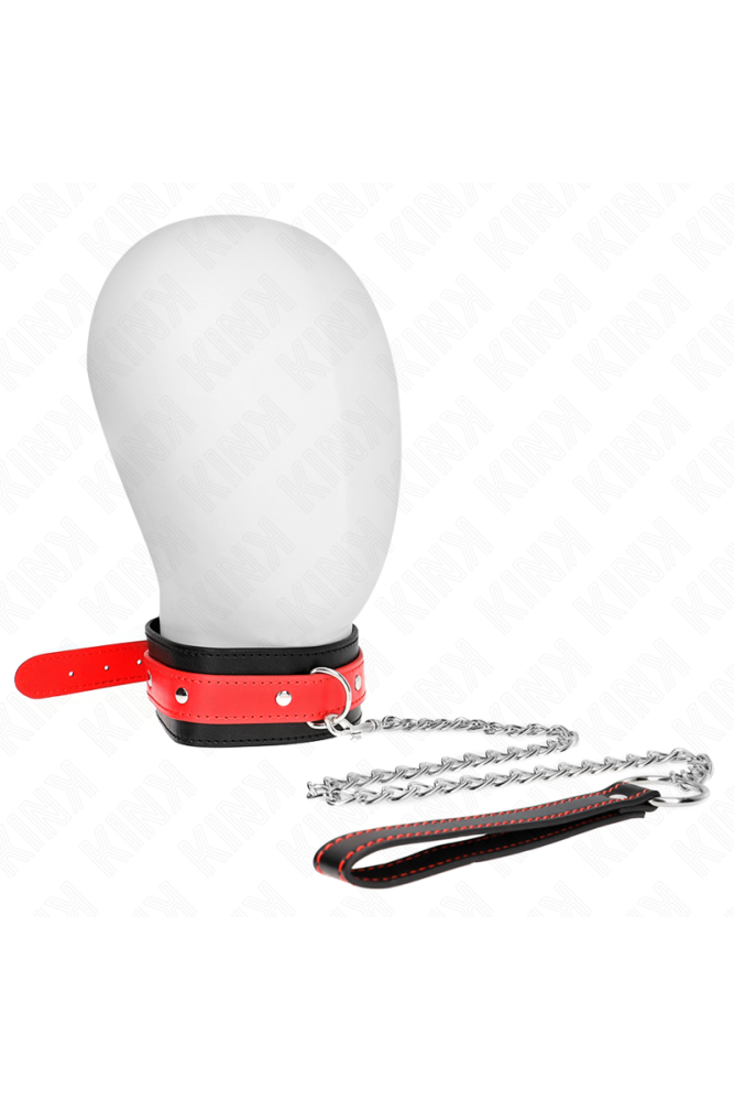 KINK - COLLANA CON CINTURINO ROSSO 65 CM REGOLABILE 36-43 CM X 5 CM