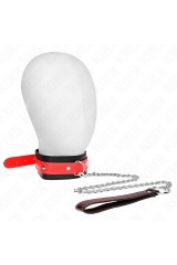 KINK - COLLANA CON CINTURINO ROSSO 65 CM REGOLABILE 36-43 CM X 5 CM