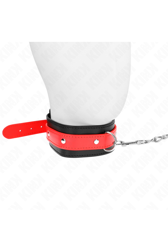 KINK - COLLANA CON CINTURINO ROSSO 65 CM REGOLABILE 36-43 CM X 5 CM