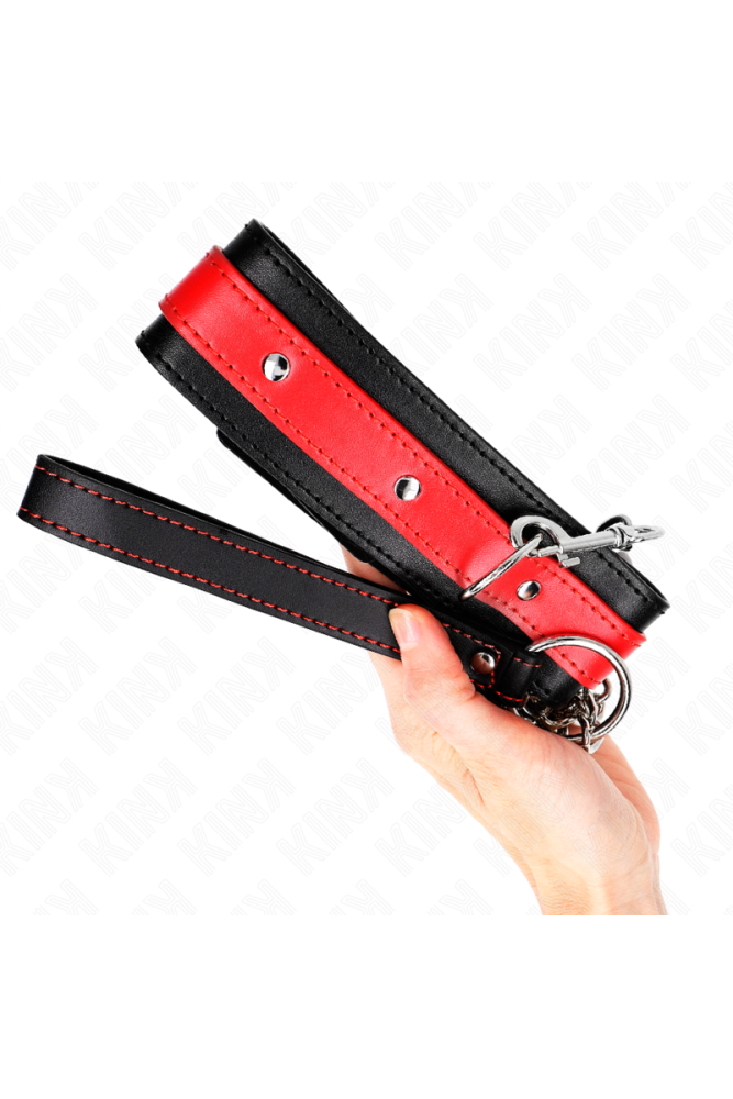 KINK - COLLANA CON CINTURINO ROSSO 65 CM REGOLABILE 36-43 CM X 5 CM