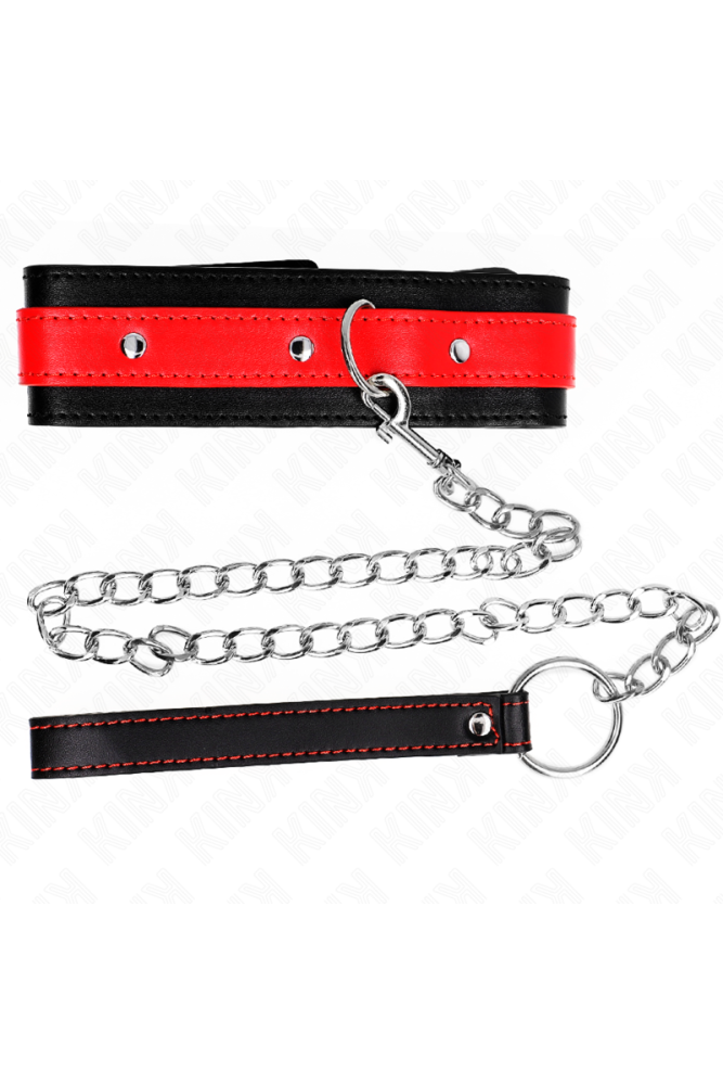 KINK - COLLANA CON CINTURINO ROSSO 65 CM REGOLABILE 36-43 CM X 5 CM