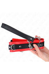 KINK - COLLARE MODELLO BASE CON GUINZAGLIO 65 CM MODELLO 3 ROSSO 53 X 5 CM