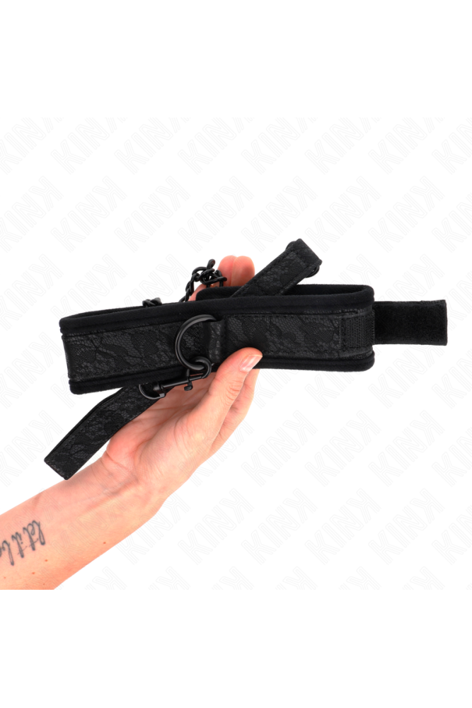KINK - COLLARE MODELLO BASE CON GUINZAGLIO 77 CM MODELLO 5 REGOLABILE 34-54 CM X 5 CM
