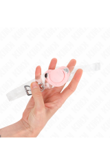 KINK - BAVAGLIO A FORMA DI CIUCCIO ROSA 5.5 x 4 CM REGOLABILE 43-60 CM