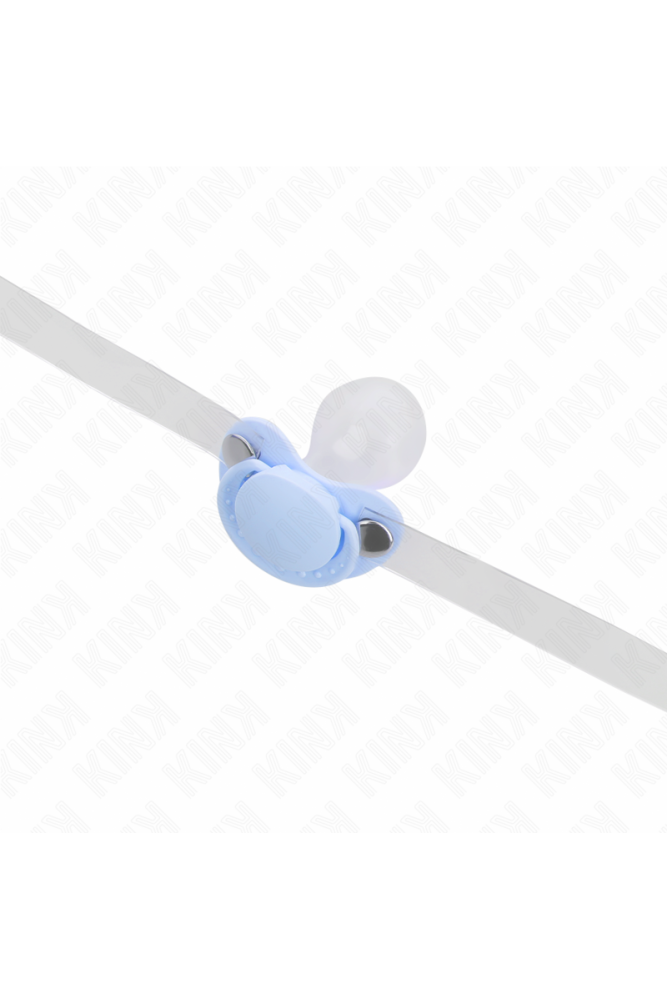 KINK - BAVAGLIO A FORMA DI CIUCCIO AZZURRO 5.5 x 4 CM REGOLABILE 43-60 CM