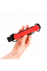 KINK - BONE GAG CON CINTURINO IN SIMILPELLE ROSSO REGOLABILE 41-57 CM