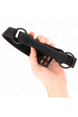 KINK - BONE GAG CON CINTURINO IN SIMILPELLE NERO REGOLABILE 41-57 CM
