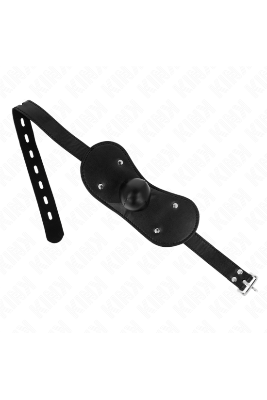 KINK - MASCHERA BOCCA BALL GAG CON SERRATURA REGOLABILE 42-60 CM
