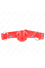 KINK - BALL GAG COMPLETO ROSSO CAVO DURO 62 x 2 CM