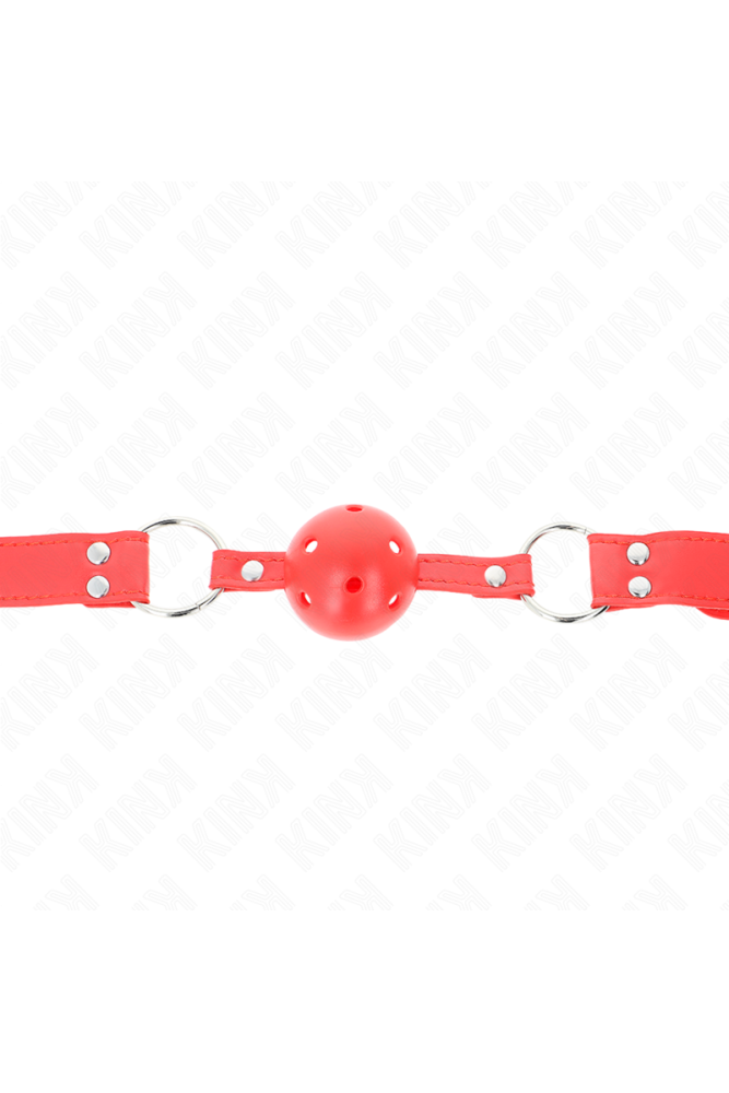 KINK - BALL GAG COMPLETO ROSSO CAVO DURO 62 x 2 CM