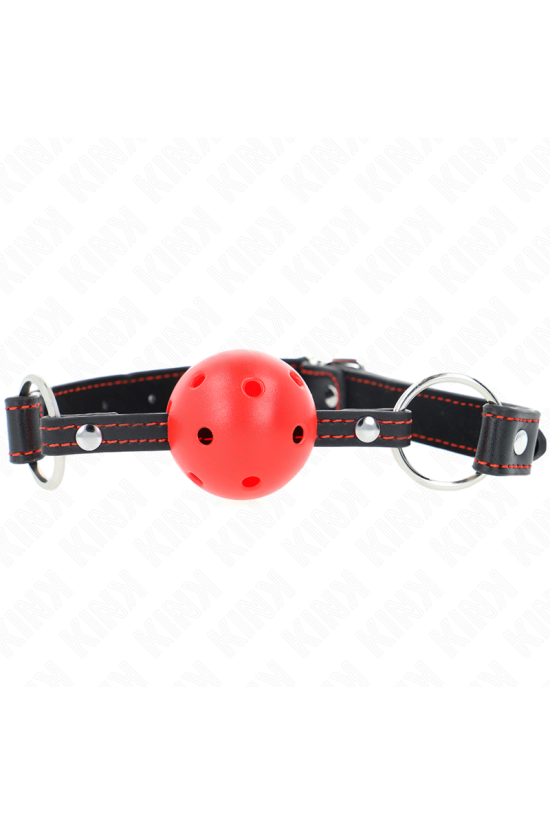 KINK - BALL GAG HOLLOW HARD ROSSO MODELLO 2 65 x 2