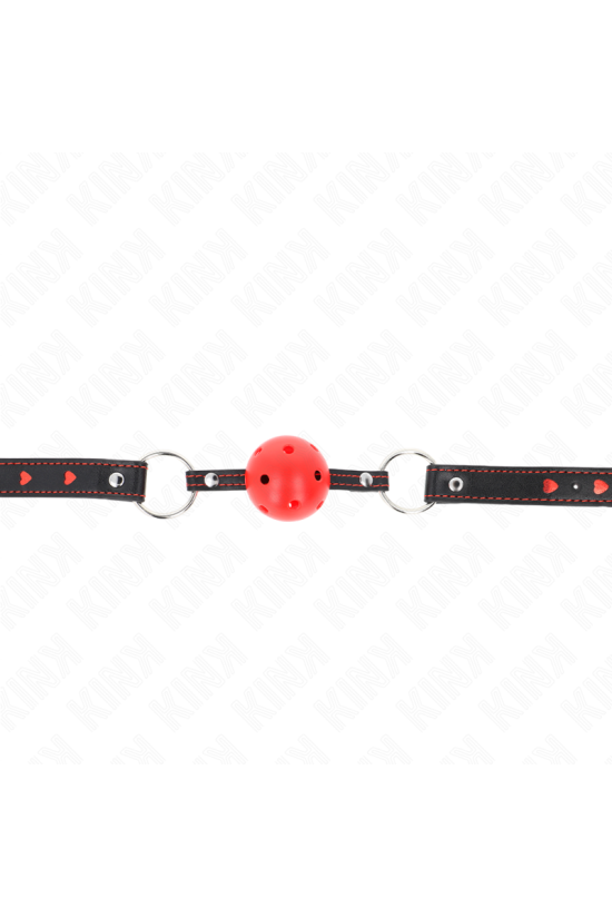 KINK - BALL GAG HOLLOW HARD ROSSO MODELLO 2 65 x 2