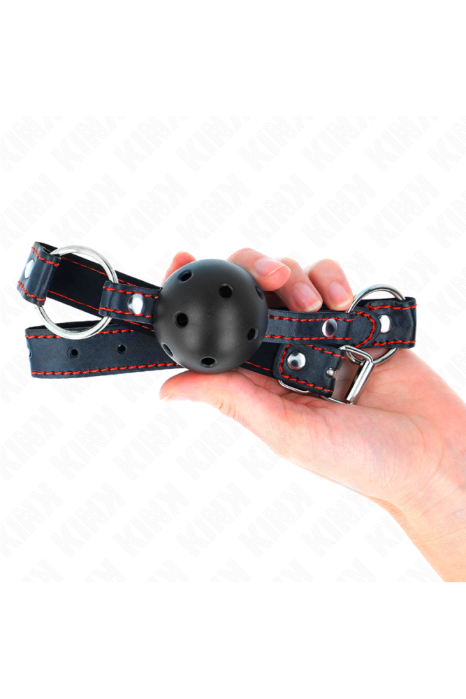 KINK - BALL GAG HOLLOW HARD NERO MODELLO 2 65 x 2