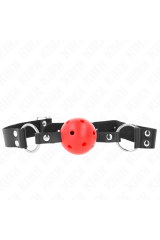 KINK - PALLA TRASPIRANTE BAVAGLIO 4 CM CON DOPPIO RIVETTO ROSSO 62